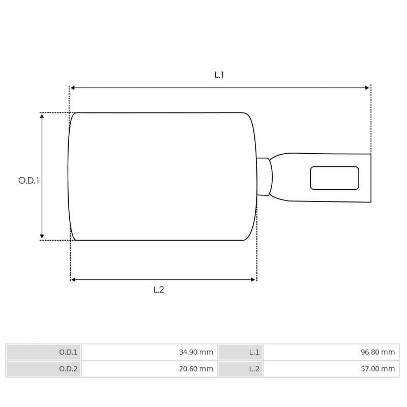 Eisenkern für anlasser DENSO 128000-6810 / 128000-6811 / 128000-6812