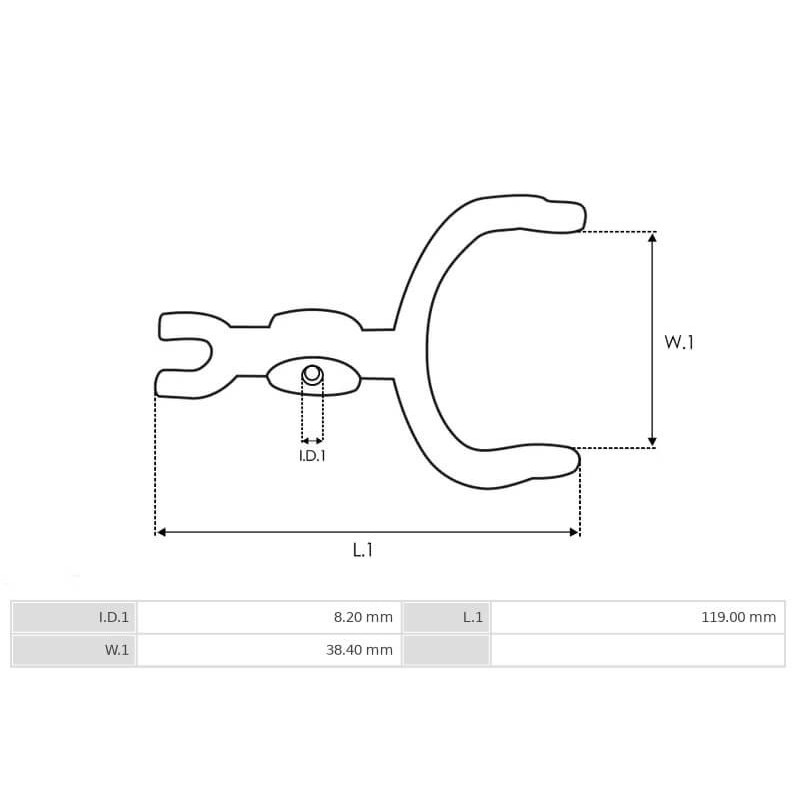 horquilla para motor de arranque Bosch 0001371012 / 0001371013 / 0001371014
