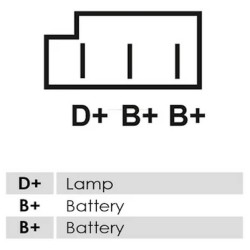Alternateur remplace LUCAS NAB900 / 66921126 / 66021070