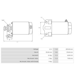 Démarreur remplace Aprilia AP8520003 / Yamaha 3SX-81890-00-00