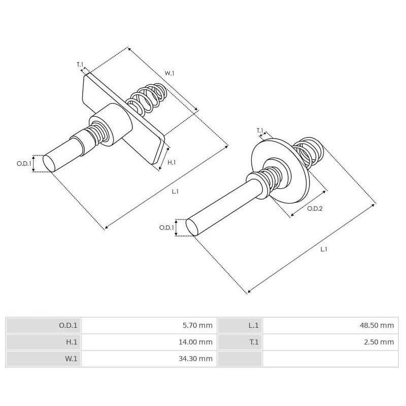 Contatti mobili per motorino di avviamento Valéo D9E38 / D9E48 / D9E70