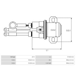 Interrupteur de sécurité para motor de arranque Mitsubishi M009T61471 / M009T61473