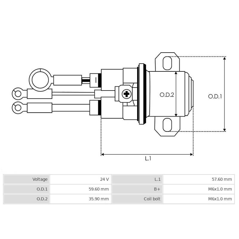 Interrupteur de sécurité para motor de arranque Mitsubishi M009T61471 / M009T61473