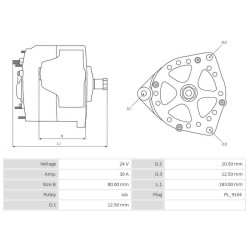 Alternador sustituye 0120489316 / A0071542402 para Mercedes