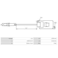 Capteur NOX remplace 8W0907807C / 5WK97258 / 70680082