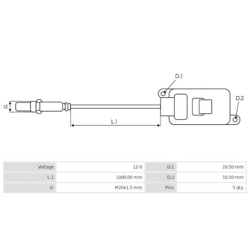 Sensor NOX sustituye 8W0907807C / 5WK97258 / 70680082