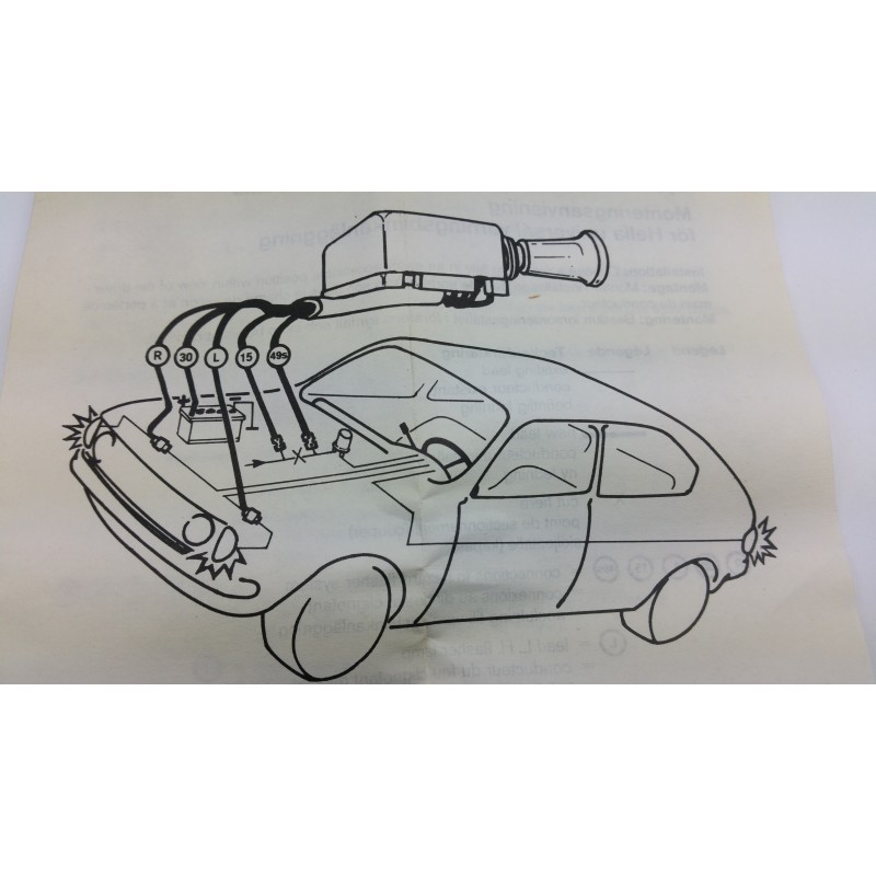 Kit warning Hella montage 6 volts