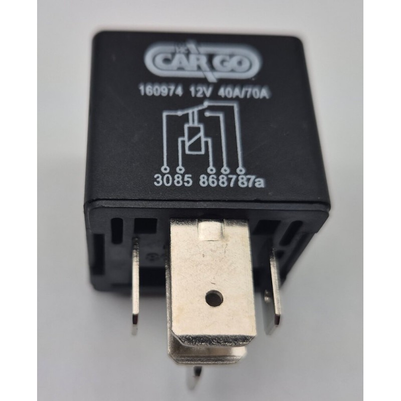 Relay Change Over No./terminals 5 12 volts 70/40  Amp