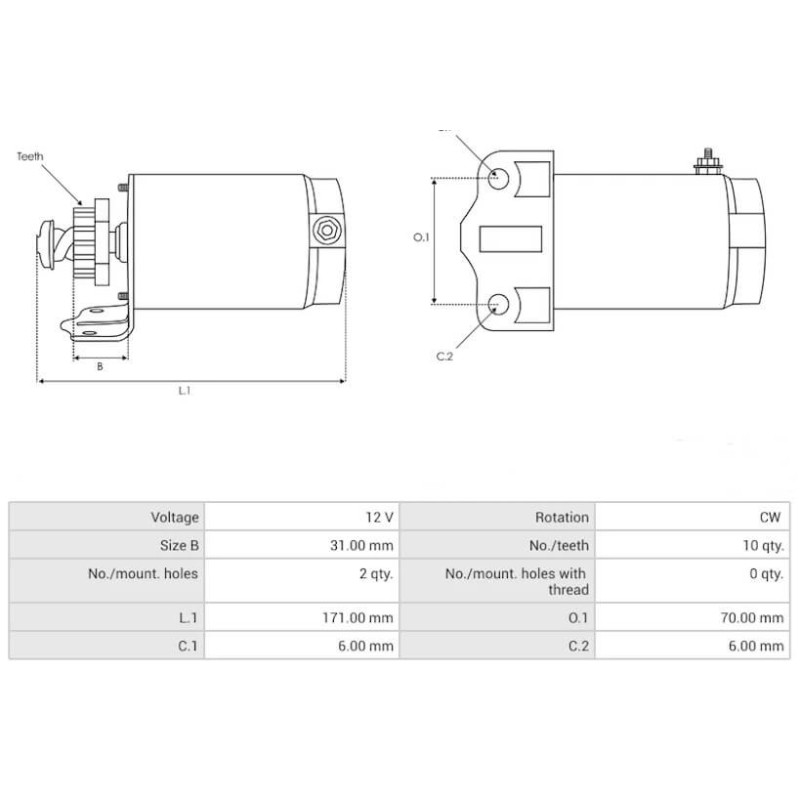 Motorino di avviamento sostituisce 31200-MB2-405 / 439224 HONDA Motorino di avviamento sostituisce 31200-MB2-405 / 439224 HONDA