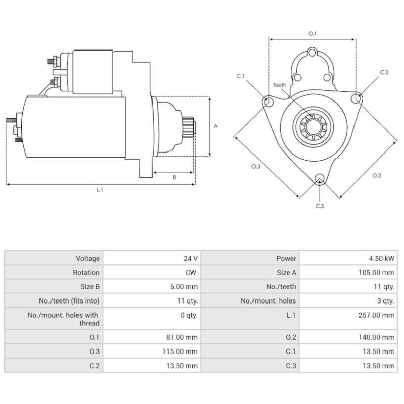 Motor de arranque sustituye23300-06J01 / 23300-06J02 / 23300-06J04