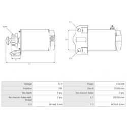 Anlasser ersetzt AM52455 / 5698340MO30SM / SMH12A104 Anlasser ersetzt AM52455 / 5698340MO30SM / SMH12A104