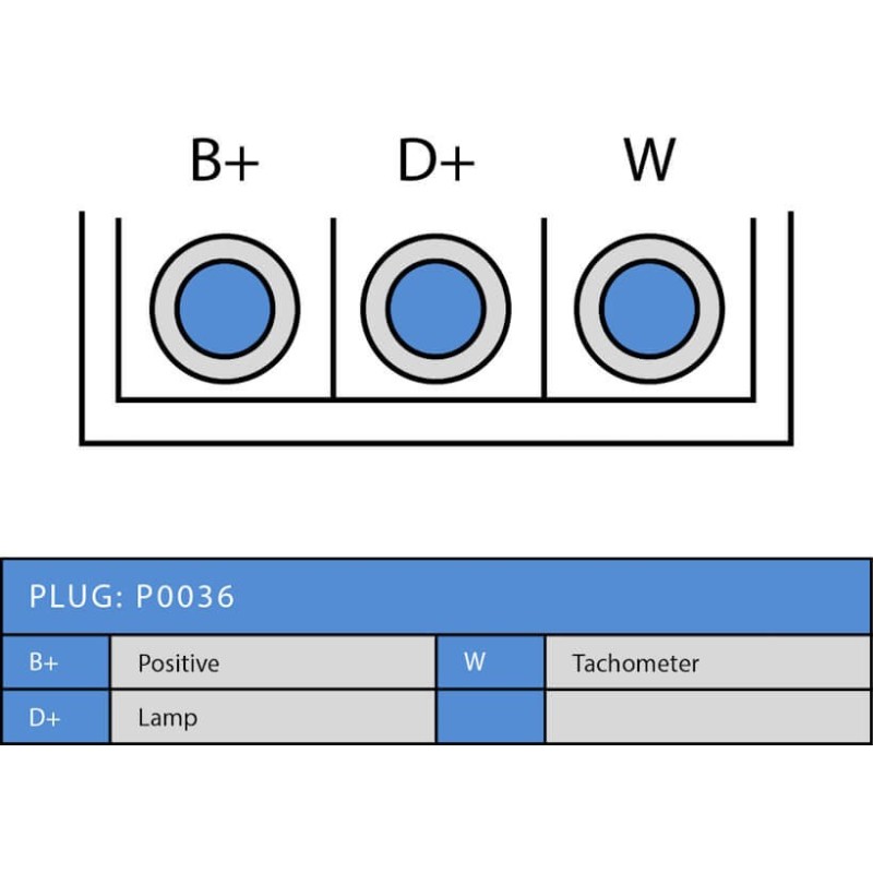 Alternateur remplace MG307 / 11.203.353 / AAK4332 Perkins 55A
