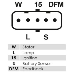 Regolatore per alternatore Bosch 0124355001 / 0124355002 / 0124555001