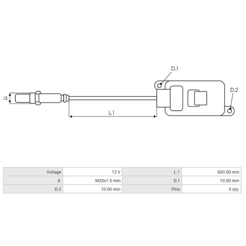 Capteur NOX remplace 8R0907807R / 70680086