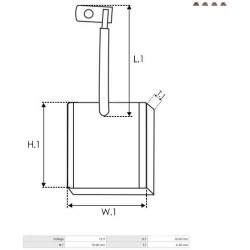 Kohlensatz  für anlasser DELCO REMY  10455340 / 10455304 / 10455308