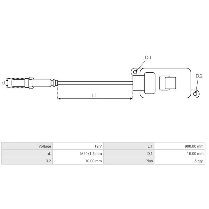 Sensor NOX sustituye 4M0907807AL / 5WK97309