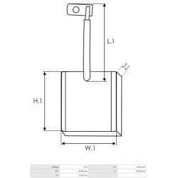 Juego de escobillas para motor de arranque BOSCH 0001109001 / 0001109002 / 0001109003