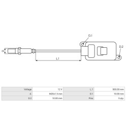 NOX-Sensor ersetzt 80A907807D / 5WK97438 / 70680090 NOX-Sensor ersetzt 80A907807D / 5WK97438 / 70680090