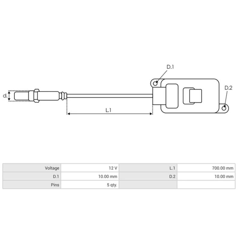 Capteur NOX remplace 04L907807AJ / 5WK97435 / 70680002 Capteur NOX remplace 04L907807AJ / 5WK97435 / 70680002