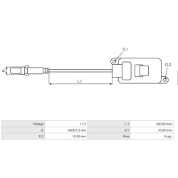 Sensor NOX sustituye 04L907805BG / SNS745A