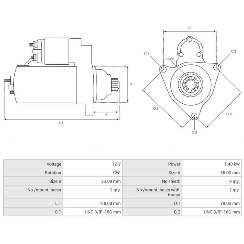 Anlasser ersetzt 31390-91B / 31390-91E / 128000-8451 / 128000-8453