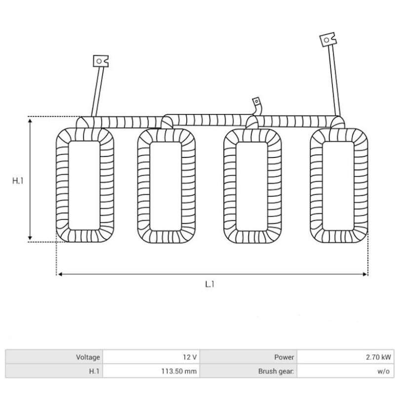 Feldwicklung für anlasser Bosch 0001362040 / 0001362092 / 0001362301