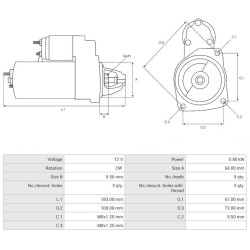 Starter replacing 63101003 / 63101008 / 63101022 / 63101023