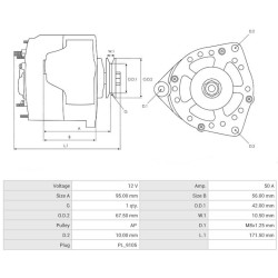 Alternator replacing A11VI010 / A11VI042 / A11VI10 / A11VI37