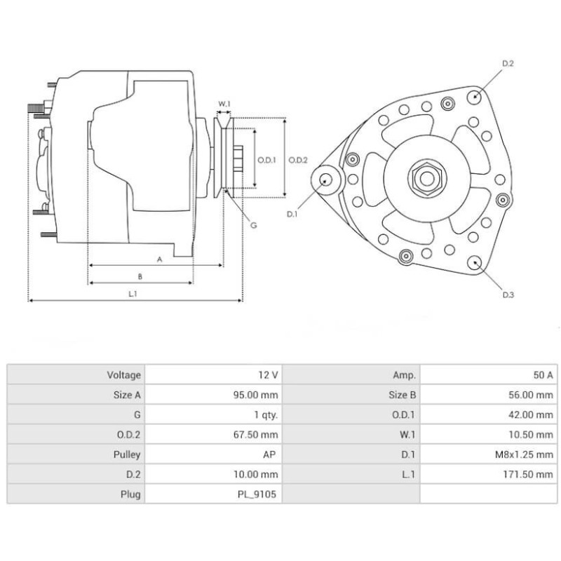 Alternator replacing A11VI010 / A11VI042 / A11VI10 / A11VI37