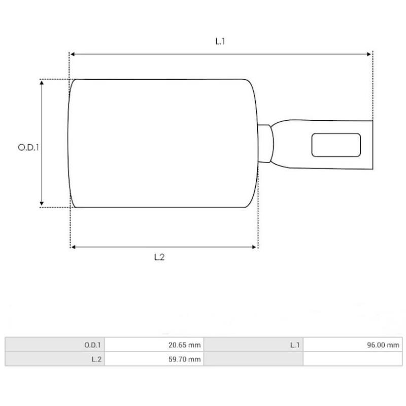 Eisenkern für anlasser DENSO 028000-3600 / 028000-3601 / 028000-3602