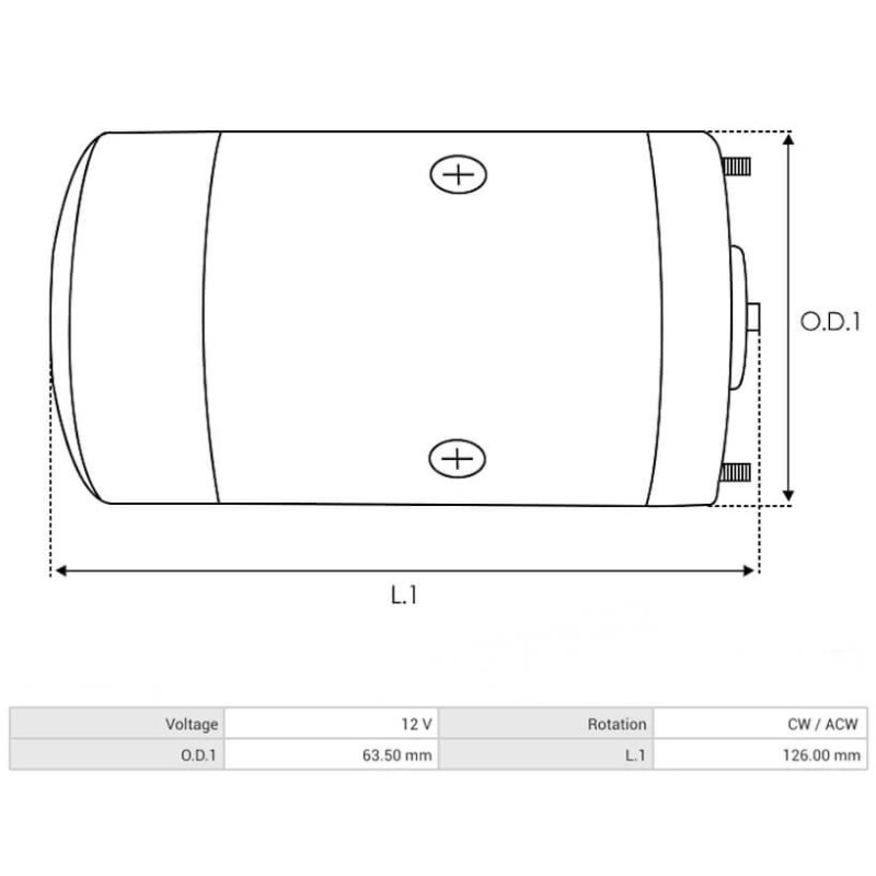 Tilt trim sustituye Honda 36120-ZV5-821 / OMC 435532 / 437801
