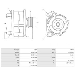 Alternador IST50S064 sustituyeIST50S058 / IST50S063