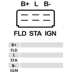 Regler für lichtmaschine DENSO 100210-2600 / 100210-2750 / 121000-0830