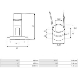 Collettore ad Anelli per alternatore Denso 100211-1000 / 100211-1001 / 100211-1010