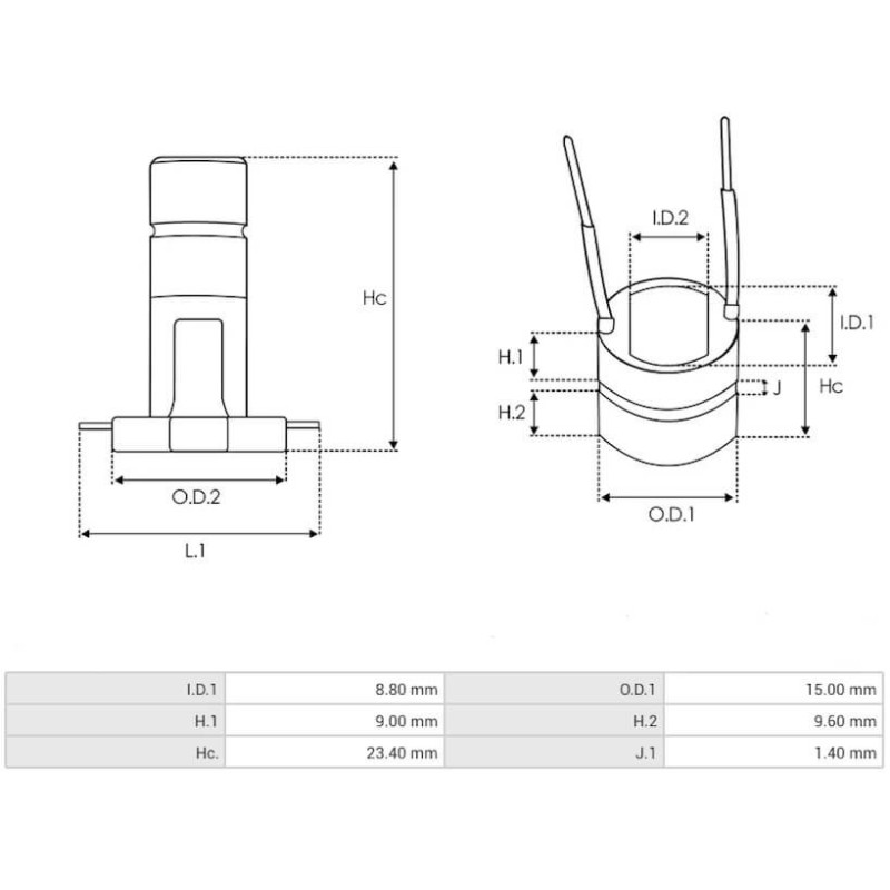 Collettore ad Anelli per alternatore Denso 100211-1000 / 100211-1001 / 100211-1010