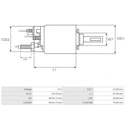 Magnetschalter für anlasser BOSCH 0001354016 / 0001354018 / 0001354031