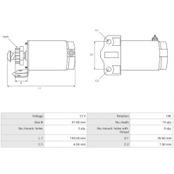Motor de arranque sustituyesm134-22 / 18329N / SMU0029 / 31200-hm3-671 HONDA