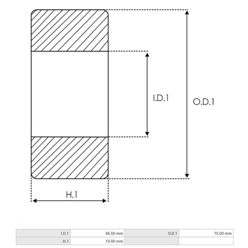 Rodamiento para Arranque Bosch 0001510001 / 0001510002 / 0001510003