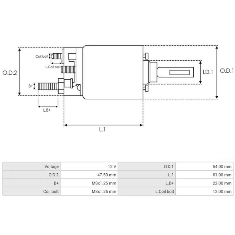 Solenoid for starter MAGNETI MARELLI 63223039 / 63293039