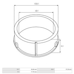 tapa de rodamiento para alternador