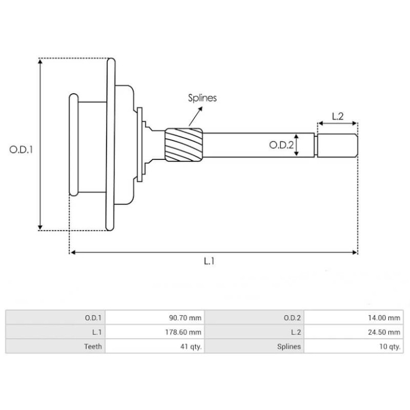 Engrenage pour démarreur Bosch 0001230001 / 0001230003 / 0001230004