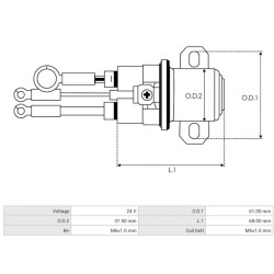 Relè ausiliario per motorino di avviamento Delco Remy 8200330 / 8200435