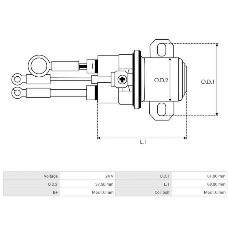 Relè ausiliario per motorino di avviamento Delco Remy 8200330 / 8200435