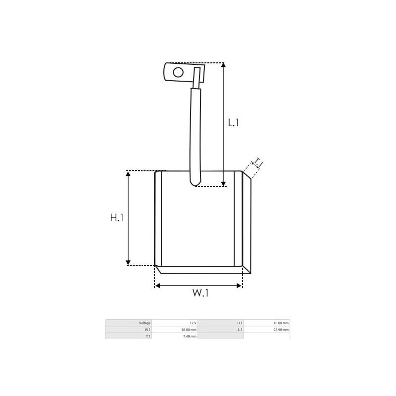 Jeu de balais pour démarreur Bosch 0001218124 / 0001218125 / 0001218126