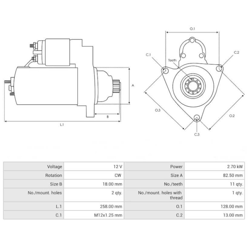 Anlasser DENSO DSN1229 ersetzt 228000-4930 / 228000-5340 Toyota 2.7 kw