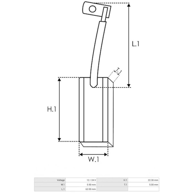Kohlensatz für lichtmaschine DELCO REMY 10SI / 10480058 / 10480060 / 1100114