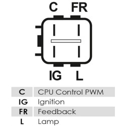Alternateur Denso DAN985 remplace 021080-0010 / 021080-1010 Honda 105A