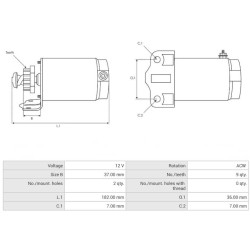 Démarreur remplace Denso 228000-8480 / 228000-8481 et Suzuki 31100-24F00 / 31100-24F01