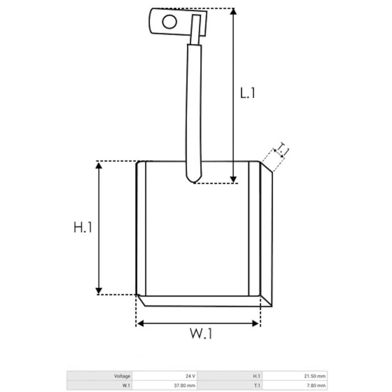 Kohlensatz für Anlaser Delco remy  Delco 10455855 / 10461103 / 10461160 / 10461369