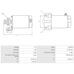Anlasser ersetzt HONDA 31200-MCH-000 / 31200-MCH-831 / 31200-MCH-A00